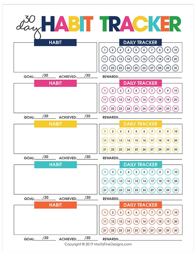 a printable habit tracker with the words habit tracker and daily planner on top of it