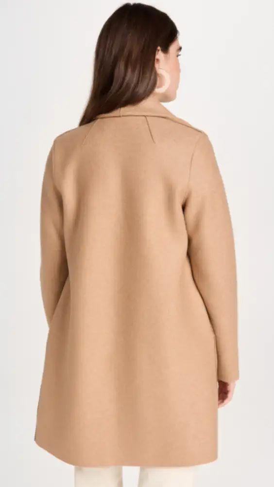 Harris Wharf London Women Blanket Coat | Shopbop Beige Long Sleeve Outerwear With Concealed Fastening, Modern Wool Pea Coat With Long Sleeves, Modern Long Sleeve Wool Pea Coat, Modern Wool Coat With Long Sleeves, Modern Pea Coat For Work, Modern Long Sleeve Outerwear With Concealed Fastening, Long Sleeve Wool Coat For Work, Wool Coat With Concealed Placket, Beige Wool Coat For Work