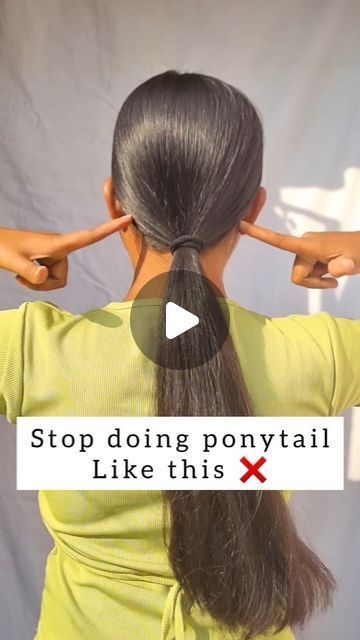 New Hair Style For Girls, Self Done Hairstyles, Different Styles Of Ponytails, Hair Up Easy Styles, Cute Ponytail Long Hair, How To Put Hair Up With Extensions In, Easy Hair Ponytails, Easy Hairstyles With Two Hair Ties, Easy Classic Hairstyles