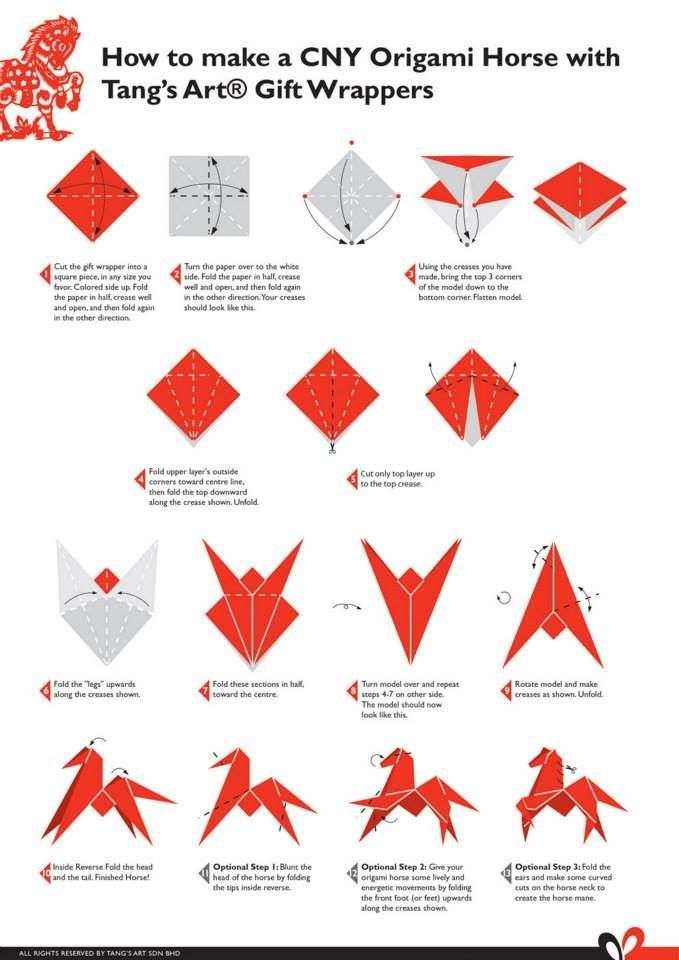 how to make an origami horse with paper