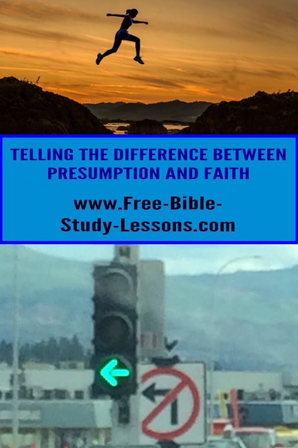 two pictures with the words telling the differences between presumption and faith on them