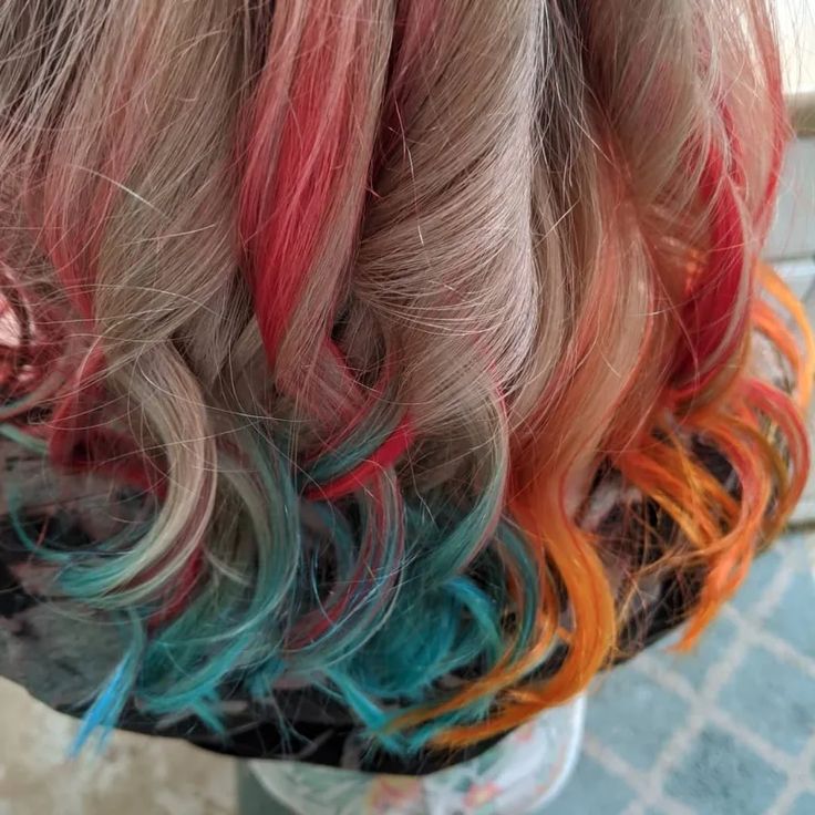 Hair Dye For Kids, Kool Aid Hair Dye, Kool Aid Hair, Dipped Hair, Unicorn Hair Color, Hair Stripping, Dyed Tips, Temporary Hair Dye, Dyed Blonde Hair