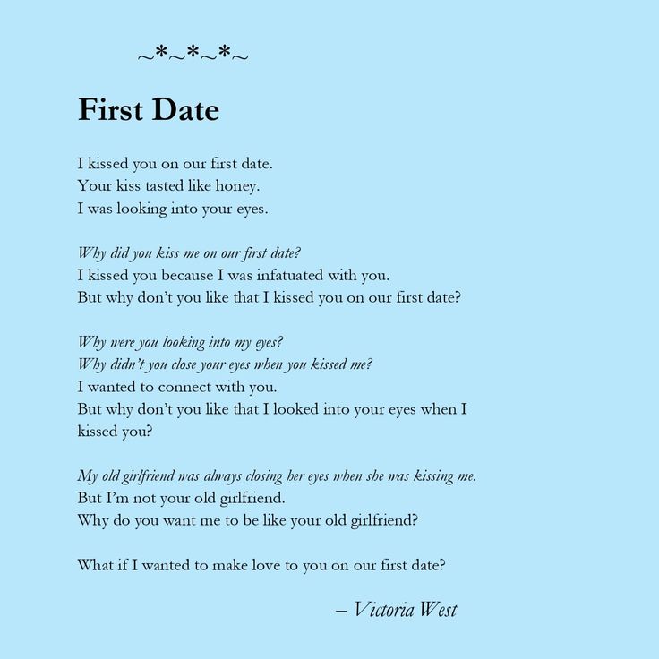 a blue background with the words first date