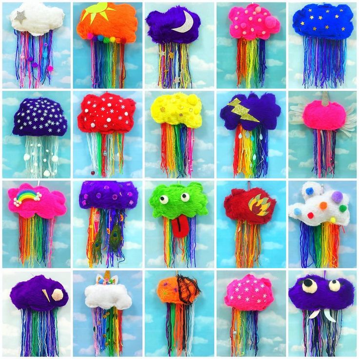 many different types of hair clips in various colors and designs, with eyes on them