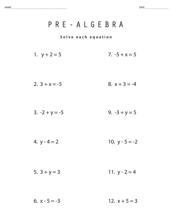 the printable worksheet for pre - algebra solve each question with two numbers