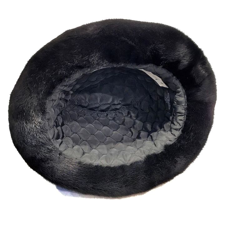 Kashani Black Full Mink Top HatMaterial: MinkStyle: HatColor: Black Black Fur Felt Cloche Hat With Short Brim, Black Fur Felt Wide Brim Cloche Hat, Black Fur Felt Cloche Hat With Wide Brim, Black Wide Brim Fur Felt Cloche Hat, Black Wide Brim Cloche Hat In Fur Felt, Black Hat With Faux Fur Lining, Black Fur Felt Top Hat With Curved Brim, Classic Black Fur Felt Cloche Hat, Black Flat Cap For Winter