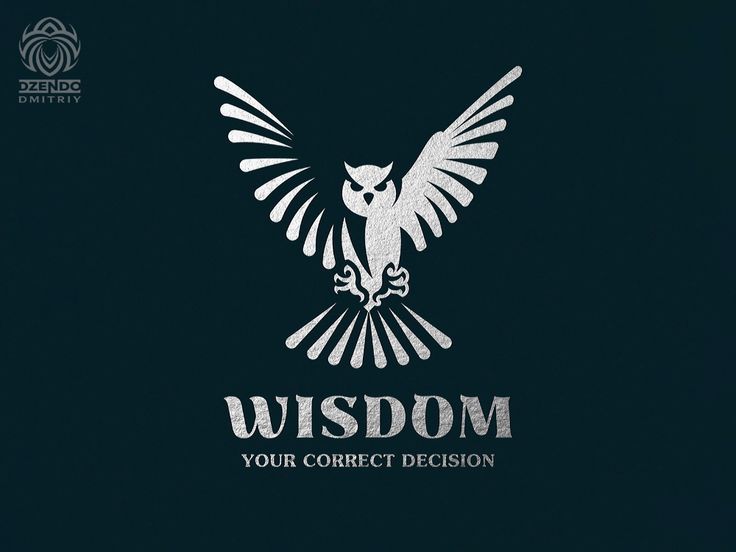 an image of a bird with the words wisdom on it