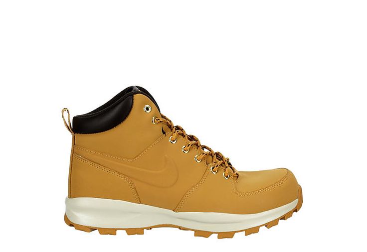 Tan Mens Manoa Lace-up Boot | Nike Nike Waterproof Boots For Streetwear With Round Toe, Nike Waterproof Boots With Round Toe For Streetwear, Nike Lace-up Combat Boots For Outdoor, Winter Brown Mid-top Hiking Boots, Nike High-top Hiking Boots For Outdoor, Nike High-top Outdoor Hiking Boots, Nike High-top Hiking Boots, Nike Winter Lace-up Sneakers, Nike High-top Waterproof Boots For Hiking