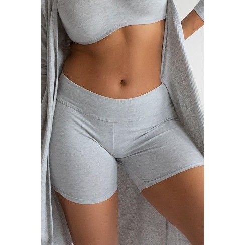 Casual Boxer Briefs With Built-in Shorts, Sporty Stretch Pajama Shorts For Relaxation, High Stretch Biker Shorts For Summer Loungewear, High Waist Solid Seamless Biker Shorts, Seamless High Waist Biker Shorts, Solid Color Boxer Briefs With Built-in Shorts, Mid-thigh Length Boxer Briefs With Built-in Shorts, Trendy Seamless Biker Shorts, Fitted Basic Mid-thigh Length Shorts