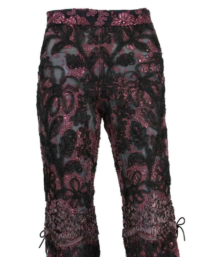 For Sale on 1stdibs - Highly Collectible Lace Flared Pants by Tom Ford for Gucci. Campaign F/W 1999 Collection Super RARE HOT SEXY Italian Size - 42 Colors - Black, Pink. 100% Soul Colors, Gucci Ad, Gucci Campaign, Tom Ford For Gucci, Dream Wishlist, Tom Ford Gucci, Gucci Brand, Purple Feather, Lace Silk