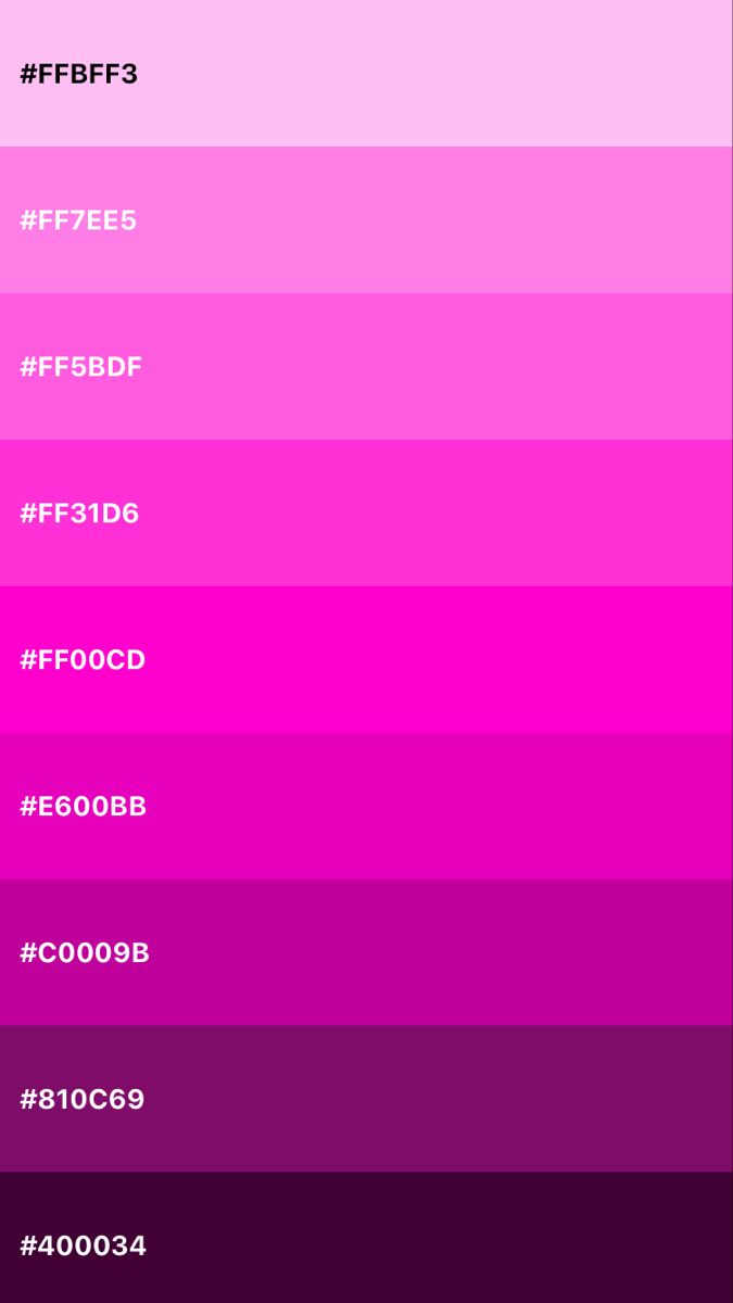 the color picker is shown in pink and purple