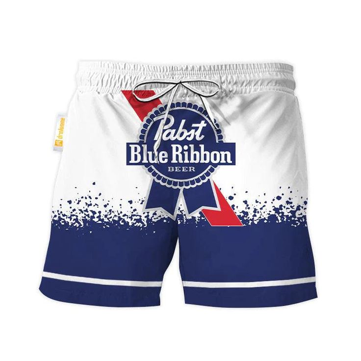 Pabst Blue Ribbon White Blue Basic Swim Trunks, Pabst Blue Ribbon swim trunks, Pabst Blue Ribbon beach shorts, men's Pabst Blue Ribbon swim trunks, Pabst Blue Ribbon shorts, Pabst Blue Ribbon board shorts, Pabst Blue Ribbon swim shorts, man's shorts, man's Workout Shorts, man's swim trunks Ribbon Board, Blue Swim Trunks With Built-in Shorts For Pool, Sporty Blue Moisture-wicking Swim Trunks, Blue Swim Trunks With Built-in Shorts For Water Sports, Blue Nylon Swim Trunks With Upf 50+, Blue Moisture-wicking Swim Trunks Sportswear, Pabst Blue Ribbon Beer, Ribbon White, Pabst Blue Ribbon