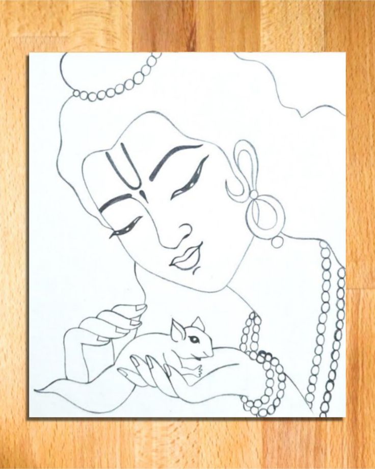 a drawing of a woman holding a cat on top of a wooden floor next to a piece of paper