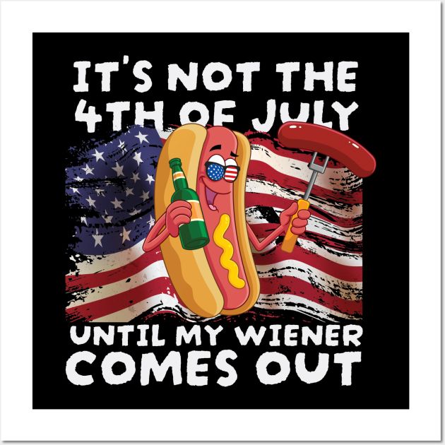 a hot dog with ketchup and mustard on it is in front of an american flag