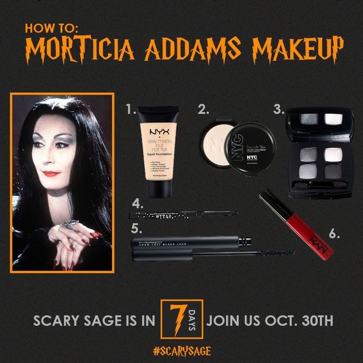 Morticia Addams Makeup, Addams Makeup, Morticia Addams Costume, Nails And Makeup, Addams Familie, Addams Family Costumes, Gomez And Morticia, Hallowen Ideas, Morticia Addams