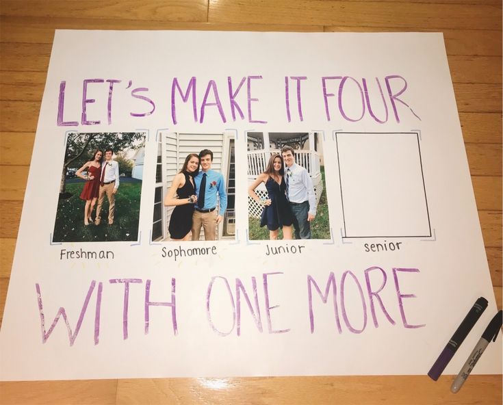 a piece of paper that has photos on it and the words let's make it four with one more