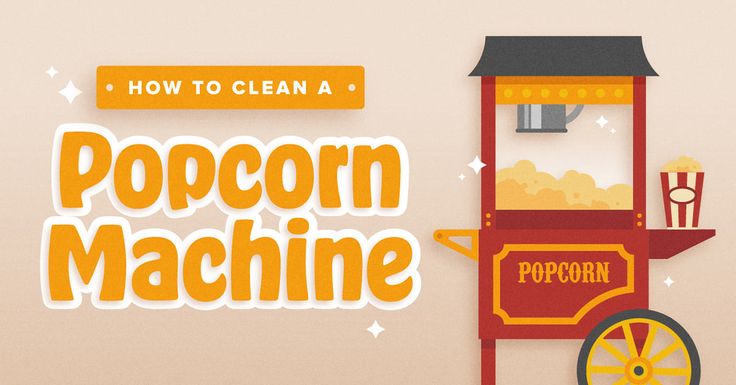 the popcorn machine is on display for everyone to know how to clean it and how to use it