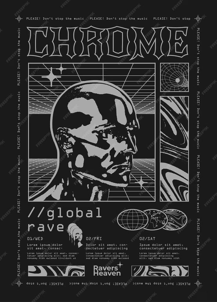 the poster for echomoe's global rave concert, with an image of a man