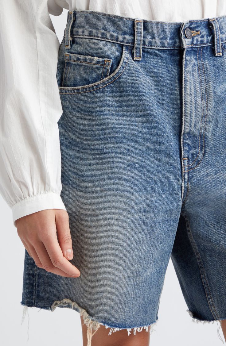 Washed and worn denim cutoffs are cut from pure cotton in a super slouchy fit you'll love. 7" inseam; 24" leg opening; 13" front rise; 16" back rise (size 29) Zip fly with button closure Five-pocket style 100% cotton Dry clean or machine wash, tumble dry Made in the USA of imported fabric Dark Wash Cotton Cutoff Cropped Jeans, Dark Wash Cotton Cropped Cutoff Jeans, Classic Cutoff Denim Jeans, Everyday Medium Wash Cutoff Cropped Jeans, Cutoff Jeans For Everyday Fall Wear, Everyday Cutoff Jeans For Fall, Everyday Fall Cutoff Jeans, Classic Everyday Cutoff Bottoms, Classic Cutoff Bottoms For Everyday