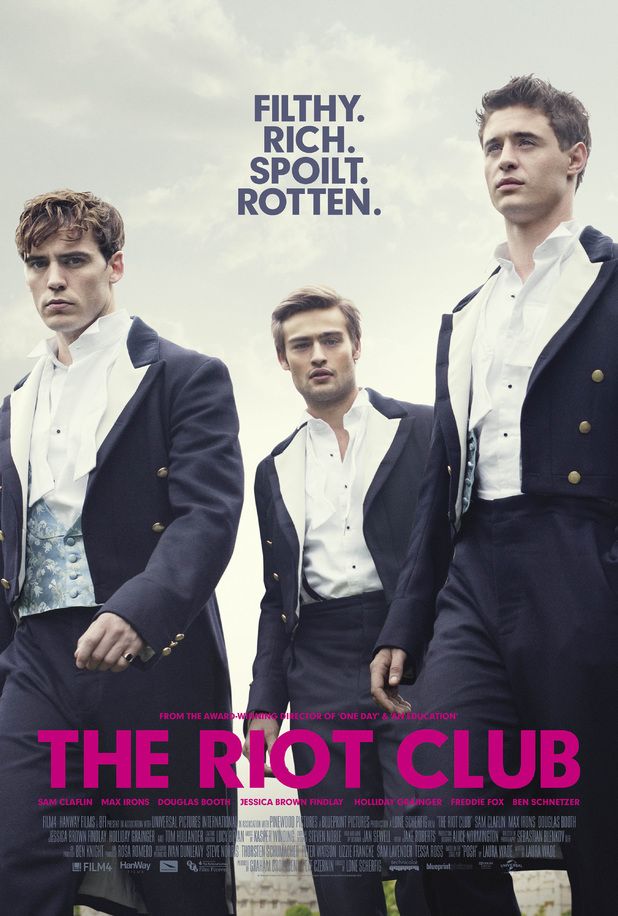 two men in suits standing next to each other on a poster for the movie the rott club