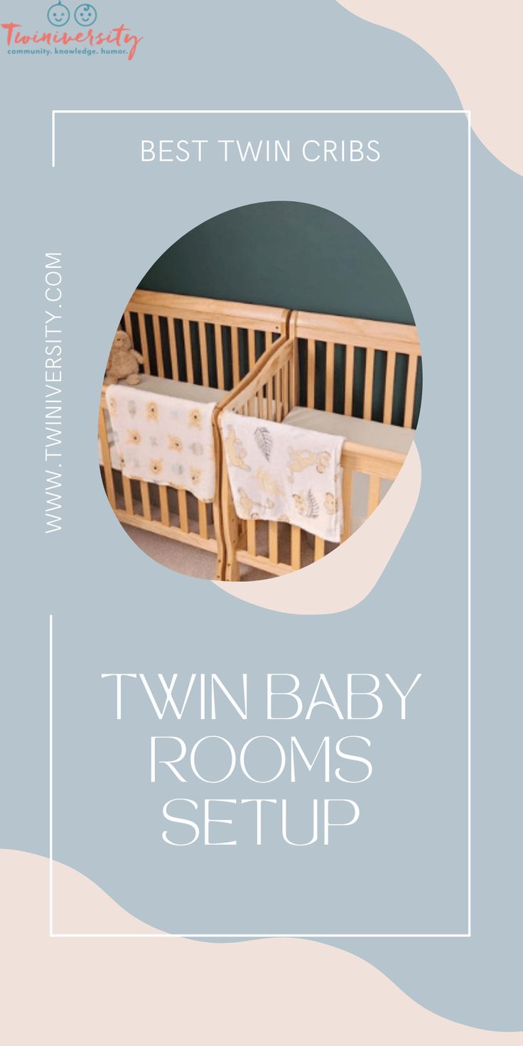 two baby cribs with the words twin baby rooms set up