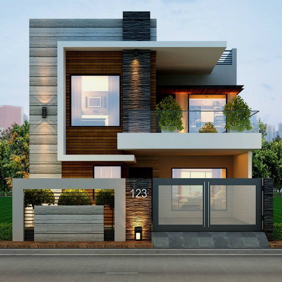 this is an artist's rendering of a modern house