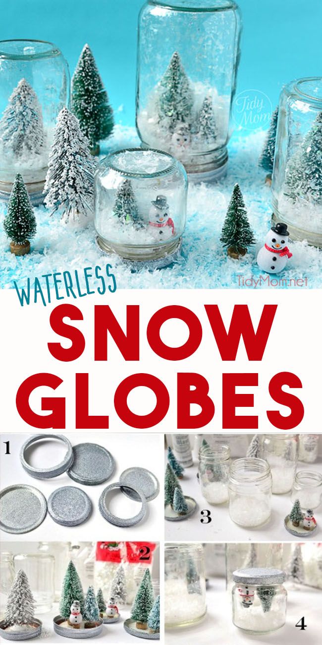 snow globes are the perfect winter craft for kids and adults to make with their own hands