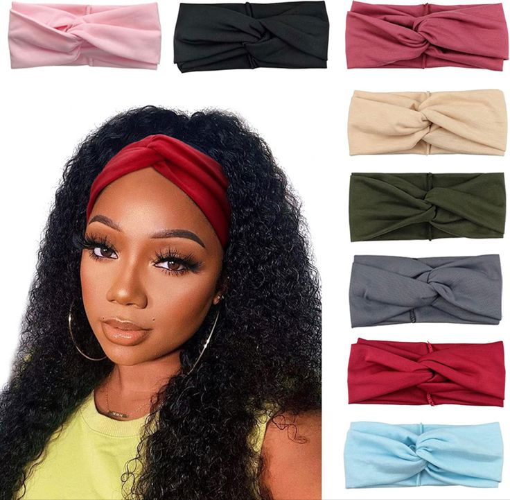 PERFECT FOR ANY OCCASIONS: these lovey headwraps are great to wear in sport or daily fashion outfits, Pilates or Crossfit class, or go jogging/biking with your friends. The cotton fabric will ensure to absorb sweat and will help you look stylish. Hair Band Accessories, Vintage Headbands, Yoga Headband, Bow Hair Accessories, Boho Headband, Wide Headband, Headband Styles, Elastic Hair Bands, Bad Hair Day