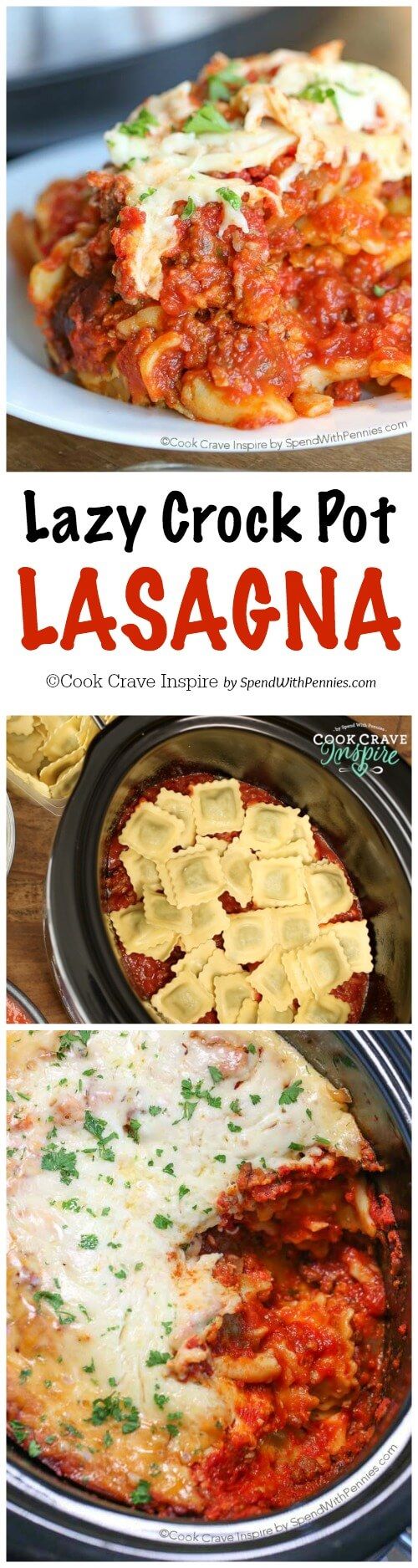 the lazy crock pot lasagna recipe is so easy to make and delicious