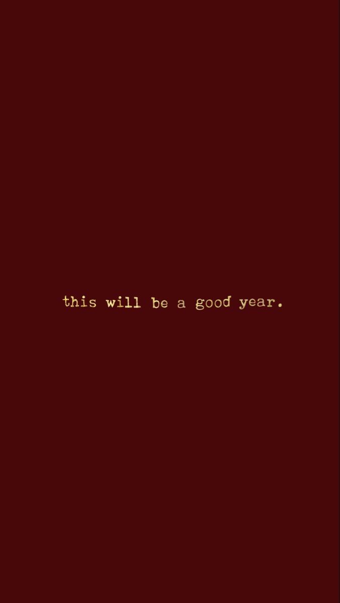 a red background with the words, this will be a good year