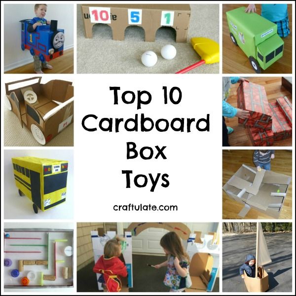 the top 10 cardboard box toys for toddlers to play with in their own home