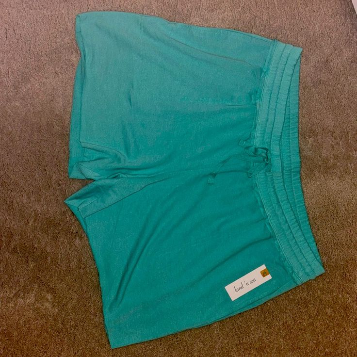 Land & Sea Turquoise Shorts Size Xl Turquoise Shorts For Beach, Turquoise Vacation Shorts, Green Shorts For Beach Season Loungewear, Turquoise Casual Shorts, Turquoise Casual Short Bottoms, Casual Turquoise Short Bottoms, Casual Turquoise Shorts, Stretch Turquoise Summer Shorts, Turquoise Summer Bottoms For Beach Season