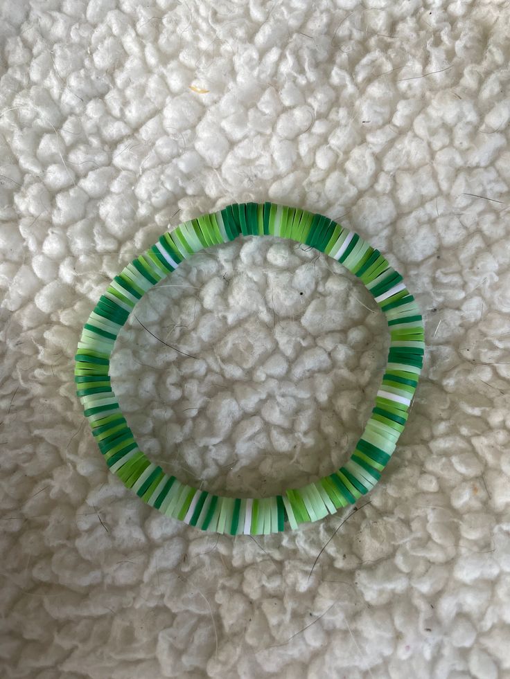 Green bracelet Cheap Trendy Green Braided Bracelet, Playful Green Adjustable Bracelets, Handmade Adjustable Lime Green Bracelets, Playful Green Plastic Bracelets, Vibrant Green Adjustable Bracelets, Green Bracelet, Clay Bracelet, Braided Bracelets, Arm Band