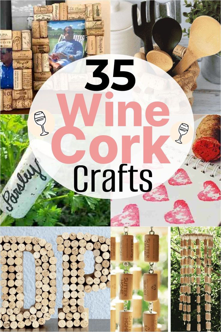 wine cork crafts that are easy to make and fun for the whole family, perfect for home decor