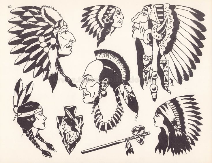 an image of native american tattoos on paper