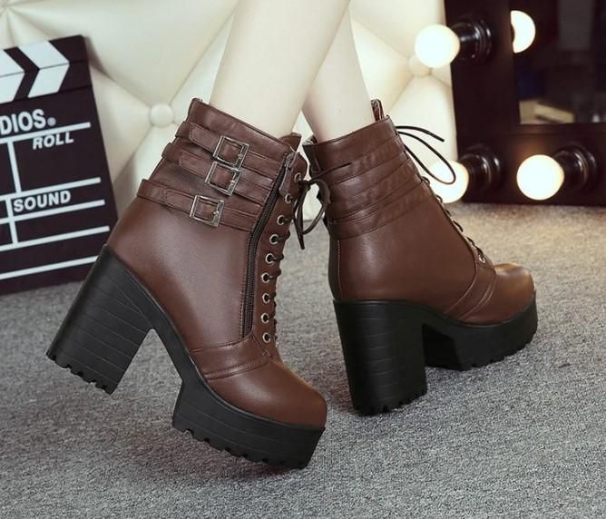 Women's Spring/Autumn High-Heeled Martin Boots | ZORKET – zorket Winter Ankle-high Platform Boots, High Ankle Platform Heeled Boots For Winter, Winter High Ankle Platform Heeled Boots, Winter Platform Heeled Boots With Round Toe, Winter Platform Wedge Ankle Boots, Fall High Ankle Platform Boots, High Ankle Moto Boots For Fall Outdoor Activities, Fall Outdoor High Ankle Moto Boots, High Ankle Platform Boots For Fall Outdoor Activities