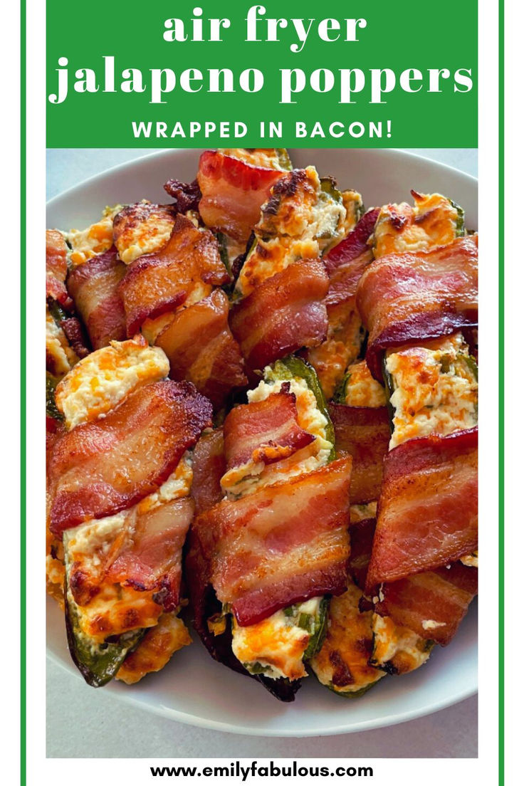 jalapeno poppers wrapped in bacon on a plate Jalapeno Popper Air Fryer, Oven Baked Jalapeno Bacon Wrapped, Stuffed Jalapeno Peppers Healthy, Jalapeno Poppers Bacon Wrapped Air Fryer, Bacon Wrapped Jalapenos In Air Fryer, Oven Baked Bacon Wrapped Jalapenos, Stuffed Peppers Wrapped In Bacon, Oven Baked Jalapeno Poppers, Bbq Jalapeno Peppers