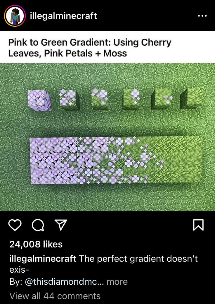 an image of some purple and white flowers on green grass with text that reads pink to green gracilit using cherry leaves, pink petals + moss