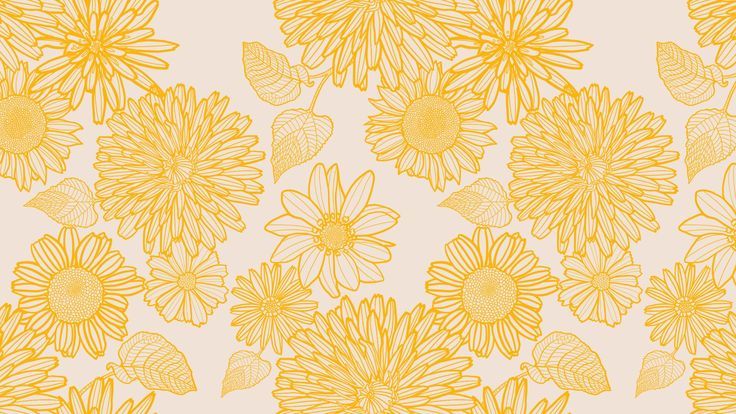 Desktop Wallpaper Desktop Wallpaper Floral, Floral Desktop Wallpaper, Floral Wallpaper Desktop, Yellow Aesthetics, Computer Wallpaper Desktop Wallpapers, Wallpaper Floral, Cute Desktop Wallpaper, Cartoon Wallpaper Iphone, Aesthetic Desktop Wallpaper