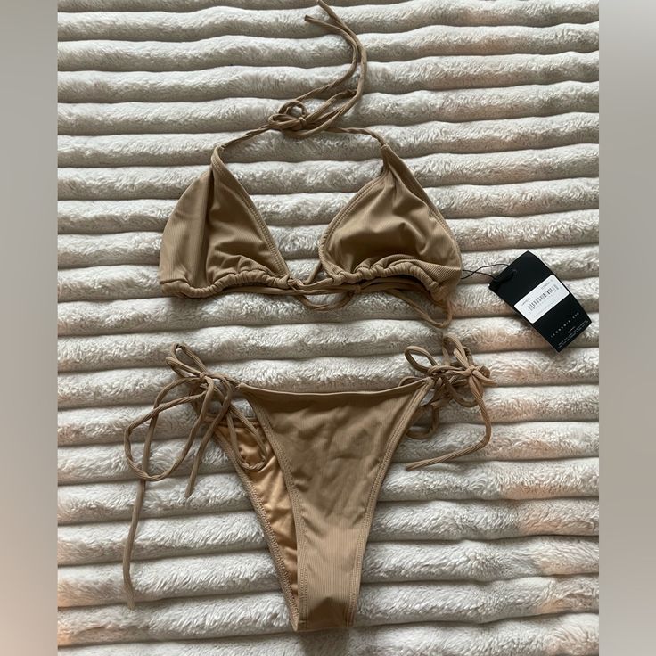 Bundle Any 3 Swimsuits For $30. Pick 3 Send Me Bundle. Save On Shipping. Nude String Bikini. Nwt Beige Lined Swimwear For Beach Season, Beige Lined Swimwear, Beige Lined Swimwear For Summer, Fitted Beige Swimwear For Sunbathing, Fitted Beige Swimwear For Beach Party, Beige One-piece Swimwear For The Beach, Beige Halter Neck Swimwear For Beach Season, Beige Halter Neck Swimwear For Beach, Fitted Beige Halter Neck Swimwear