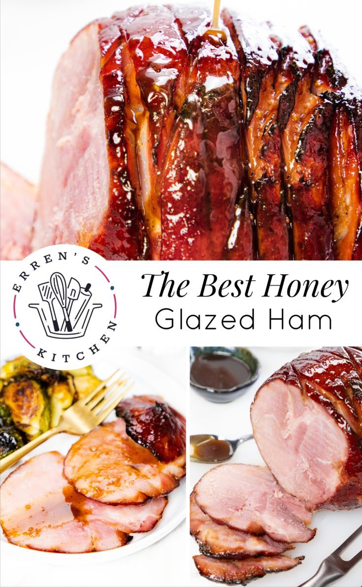 This easy glazed ham recipe is sweet, tangy, and savory. Baked with a glaze made with brown sugar, honey, soy sauce, mustard, pineapple juice, orange juice, vinegar, garlic, and ground cloves. Create the ultimate honey glazed ham with this easy dinner recipe! Perfect for holiday dinners like Christmas, Easter, and Thanksgiving!

Stop at errenskitchen.com for more easy, delicious, and quick recipes! Looking for weeknight meals too? This is your place! Easy Glazed Ham, Honey Glazed Ham Recipe, Glazed Baked Ham, Easy Ham Glaze, Baked Ham Recipe, Honey Ham Glaze Recipe, Dinner Ideas Recipes, Ham Recipes Baked, Spiral Sliced Ham