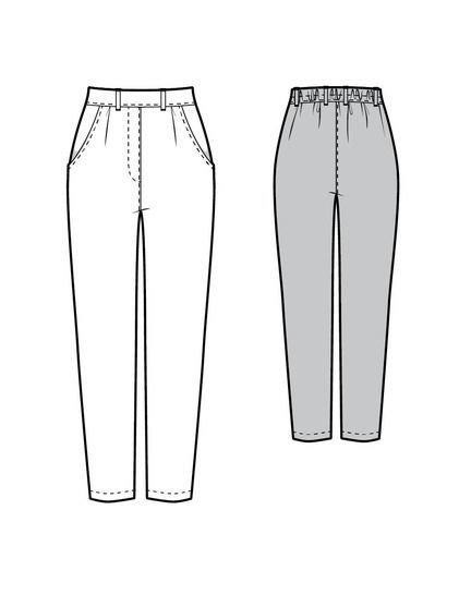 the front and back view of a women's pants