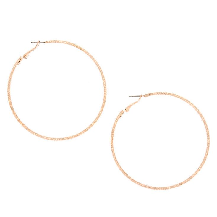 The rose gold-tone hoops have a laser cut texture that will reflect the light in a beautiful way. Pair these earrings with other rose gold jewelry to complete the look. Finish: Rose gold-tone Diameter: 70MM Closure: Snap back Material: Metal - Claire's Rose Gold 70MM Laser Cut Hoop Earrings Trendy Adjustable Hoop Jewelry, Trendy Adjustable Hoop Earrings, The Black Butterfly, Mood Bracelet, Fashionable Jewelry, Black Butterfly, Snap Back, Rose Gold Jewelry, Snap Backs