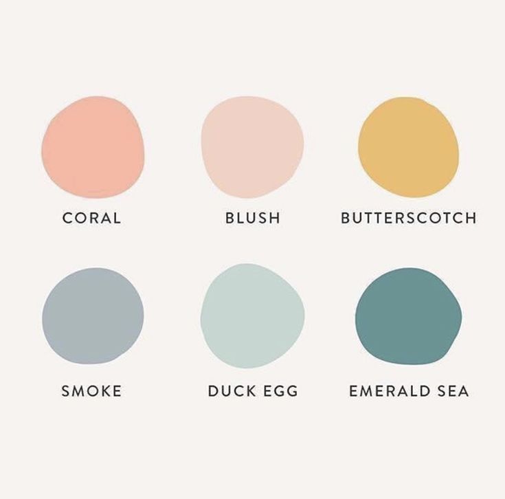 Coral, blush, butterscotch, smoke, duck egg, emerald sea - color palette Feminine Home Color Scheme, Palm Springs Color Scheme, Fertility Color Palette, Muted Beach Color Palette, Office Color Scheme Business, Vintage Color Palette Retro, Gender Neutral Color Palette, Light And Airy Color Palette, Home Colour Schemes