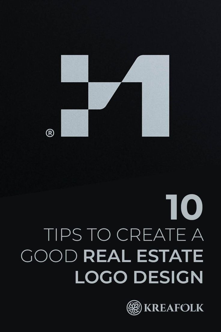 a black and white photo with the words 10 tips to create a good real estate logo design