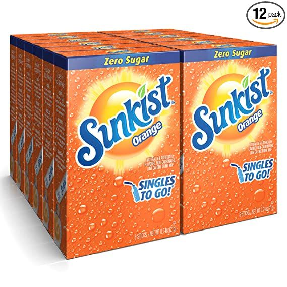 sunket orange singles to go zero sugar