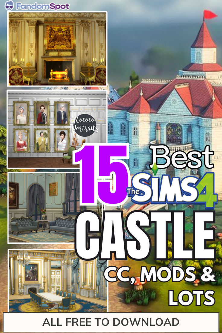 the front cover of 15 best sims castle c, mod & lot's