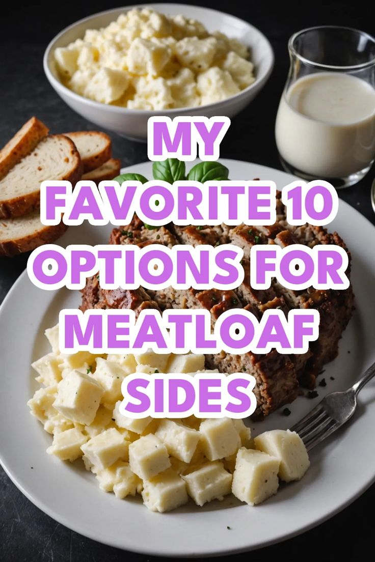 A photo of a meatloaf sides Best Sides For Meatloaf, Side Dishes With Meatloaf, Meatloaf Meals Sides, What To Serve With Meatloaf, Meatloaf Sides Dishes Ideas, Side Dish For Meatloaf, Sides With Meatloaf, Side For Meatloaf, Meatloaf Dinner Ideas Sides