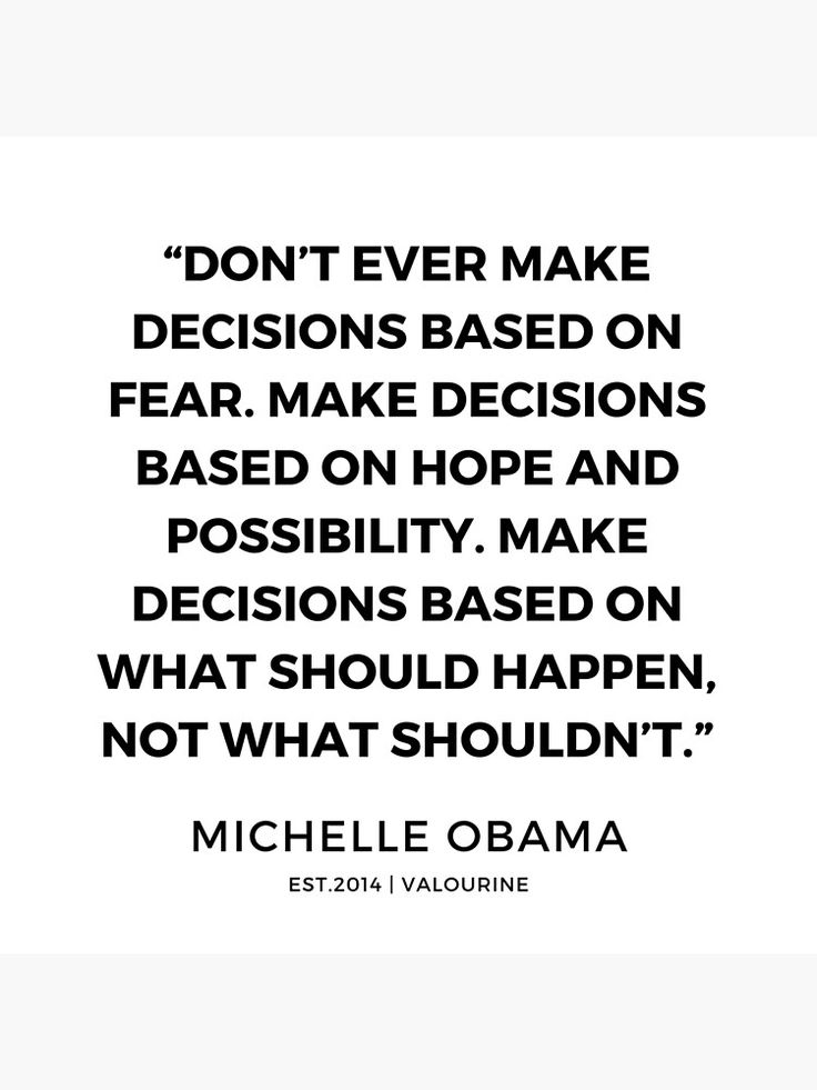 a quote from michele obama about decision