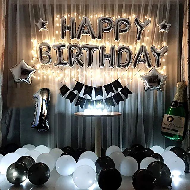 an image of a birthday party with balloons